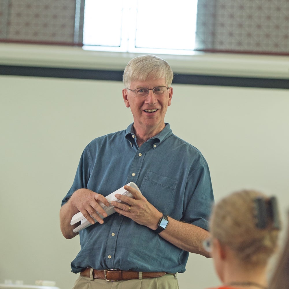 Mike Gustin teaching class