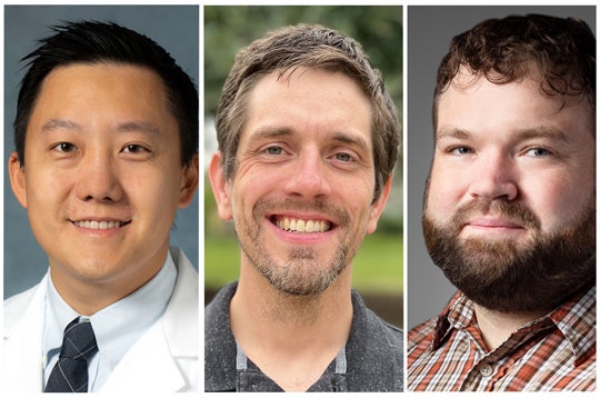 BioBeer alumni David Ouyang, Thomas Segall-Shaprio and Taylor Stevenson
