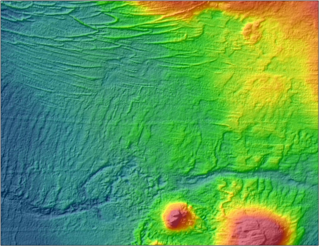 Swath Bathymetry image of Ross Sea floor