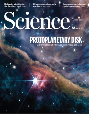 Orion Nebula as seen from JWST on cover of March 1 issue of Science