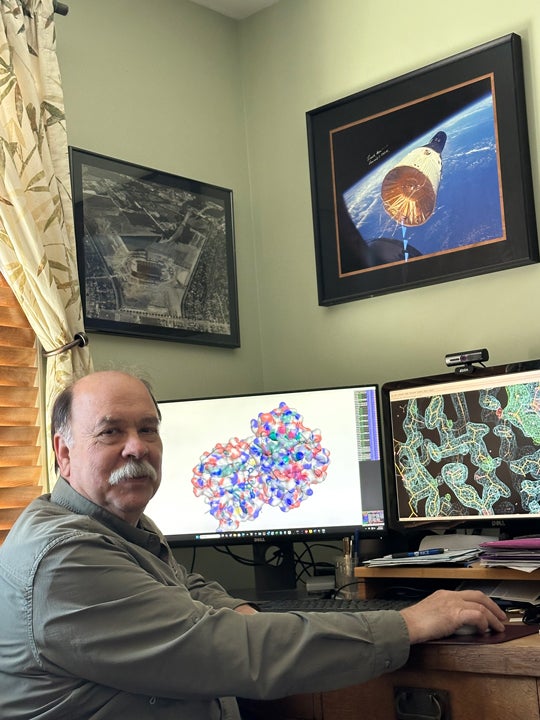 John Spurlino in his home office