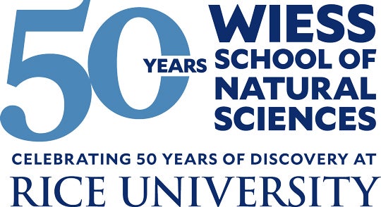 50th anniversary logo of Wiess School of Natural Sciences