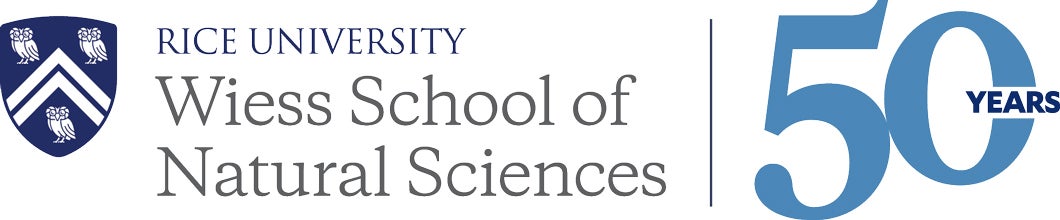 50th anniversary logo of Wiess School of Natural Sciences