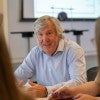 Chemistry Prof. John Hutchinson teaching introductory chemistry in September 2024